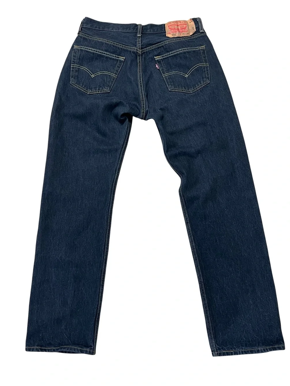 Levis 501 Button Fly Jeans Black Actual 32 x 31 Straight Leg Men's Unisex Preppy